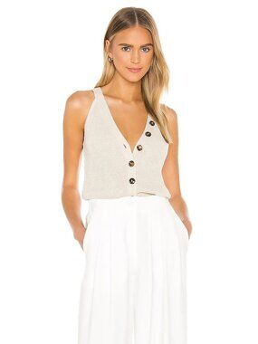 Autumn Cashmere Front Shaker Stitch Halter Tank Top